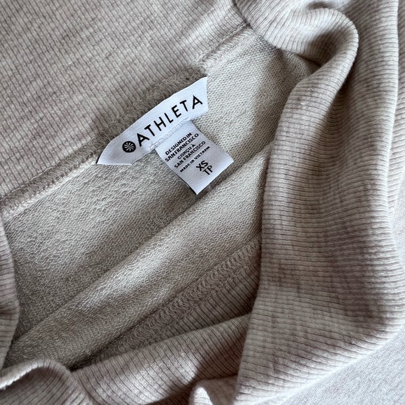 Athleta Studio Barre Sweatshirt. Size XS. Toasted Oatmeal/Brown EUC - Picture 7 of 9